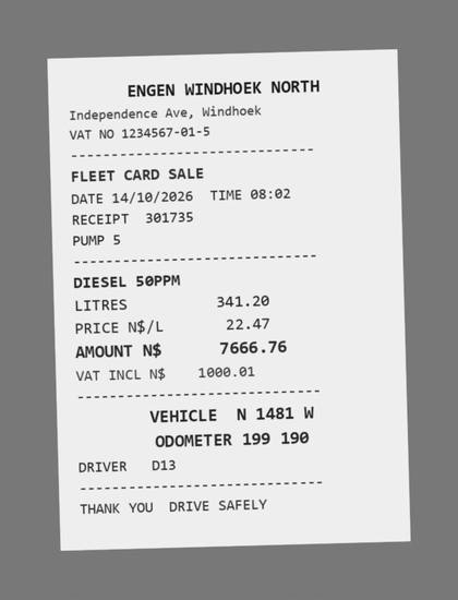 A made-up diesel slip
